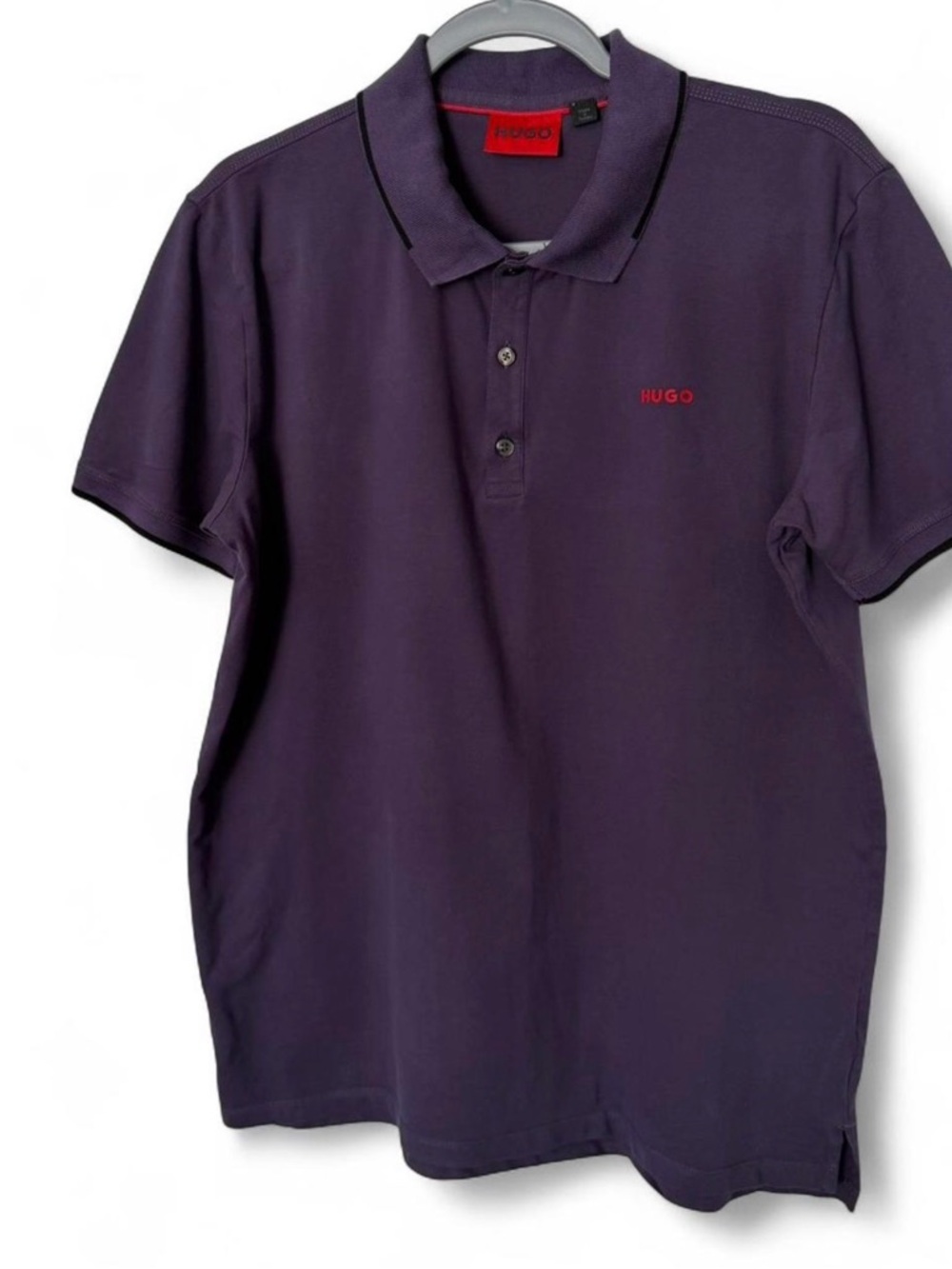 Hugo Boss Deep Purple Polo with Red Logo